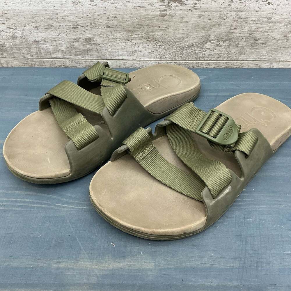 Chaco Men's Chillos Slide Sandals Olive Green Size 9 US